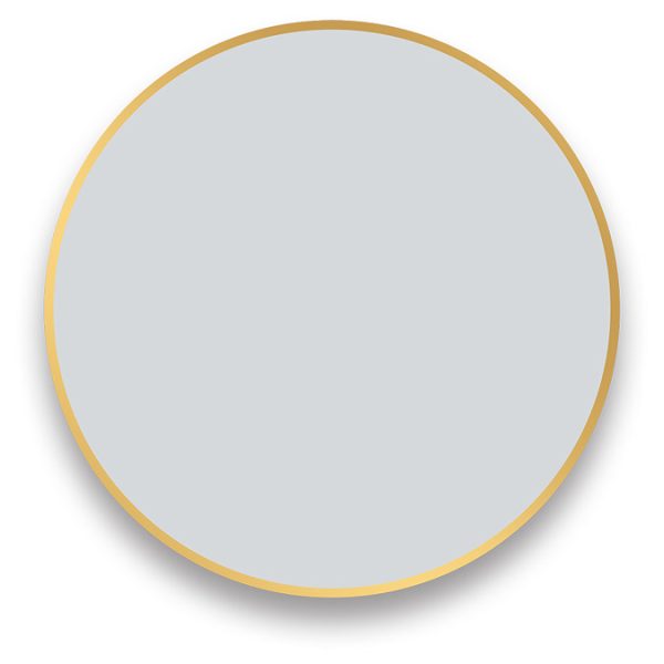 Arezzo Brushed Brass 700mm Round Mirror - Image 2