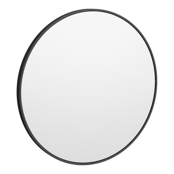 Arezzo Matt Black 800mm Round Mirror - Image 3