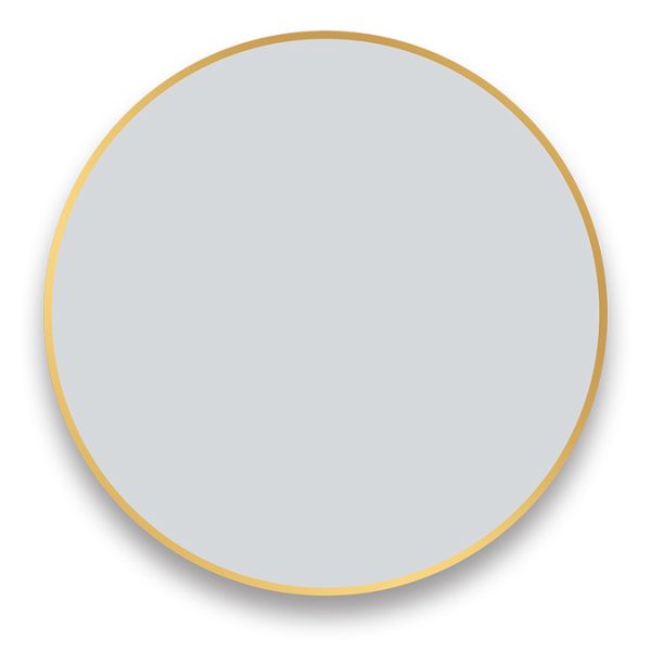 Arezzo Brushed Brass 800mm Round Mirror - Image 3