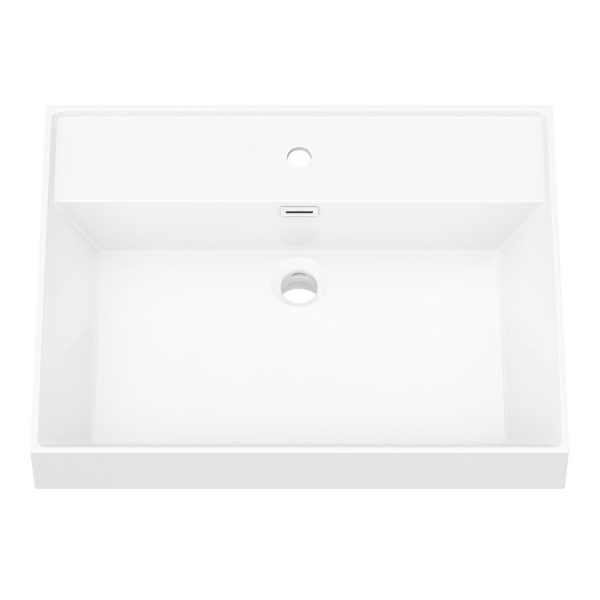 Arezzo Countertop Basin Unit   Concrete Effect with Black Frame   800mm inc. Basin - Image 2