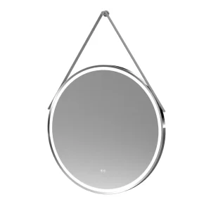 Arezzo Chrome 800mm Round LED Illuminated Anti Fog Bathroom Mirror