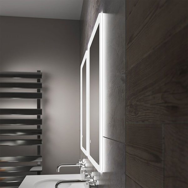 Arezzo 500 x 700mm Ultra Slim LED Illuminated Bathroom Mirror with Touch Sensor and Anti Fog - Image 2