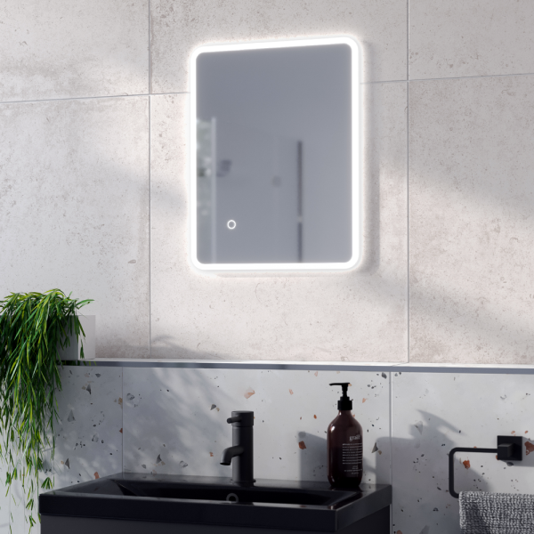 Arezzo 500 x 390mm Ultra Slim LED Illuminated Anti Fog Bathroom Mirror