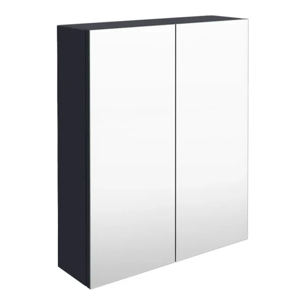 Arezzo 600 Matt Blue 2 Door Mirror Cabinet