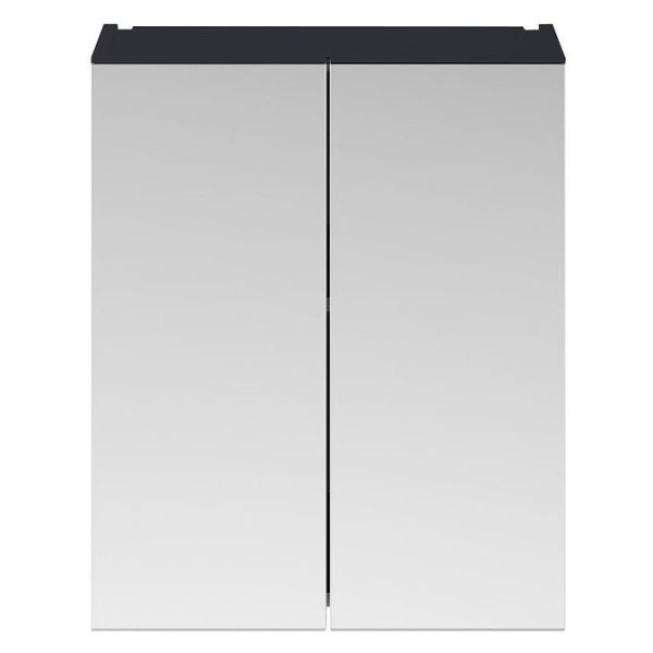 Arezzo 600 Matt Blue 2 Door Mirror Cabinet - Image 3