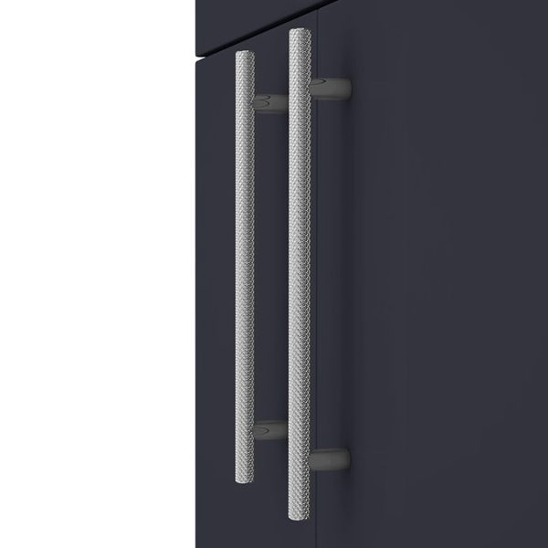 Arezzo Floor Standing Countertop Vanity Unit   Matt Blue   600mm with Industrial Style Chrome Handles - Image 2