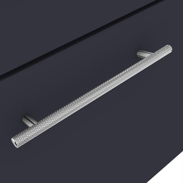 Arezzo Wall Hung Vanity Unit   Matt Blue   600mm with Industrial Style Chrome Handle - Image 4