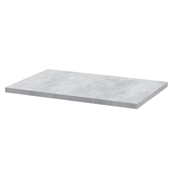 Arezzo Wall Hung Countertop Vanity Unit   Matt Blue   600mm with Grey Worktop & Chrome Handle - Image 5