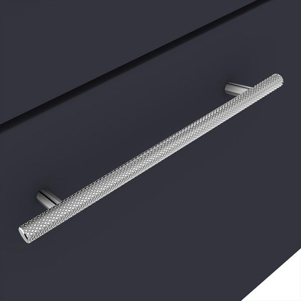 Arezzo Wall Hung Countertop Vanity Unit   Matt Blue   600mm with Industrial Style Chrome Handle - Image 2