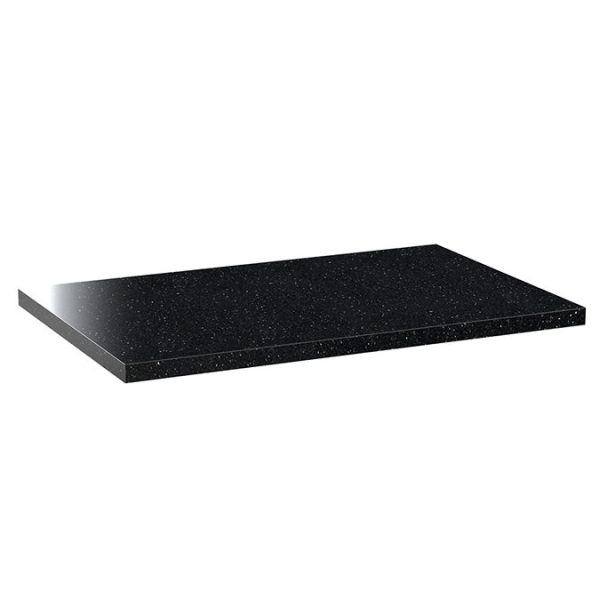 Arezzo Wall Hung Countertop Vanity Unit   Matt Black   600mm with Black Worktop & Matt Black Handle - Image 5