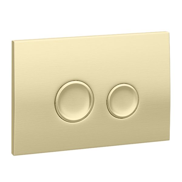 Arezzo Complete Wall Hung Toilet Set   Brushed Brass Flush - Image 11
