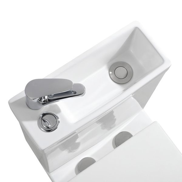 Arezzo Space Saving Combined Two In One Wash Basin + Rimless Toilet - Image 5