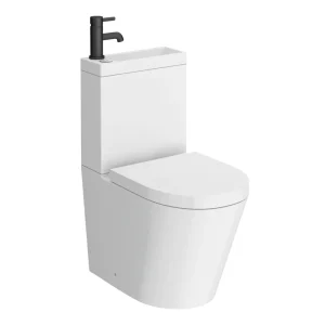 Arezzo Space Saving Combined Two In One Wash Basin + Rimless Toilet