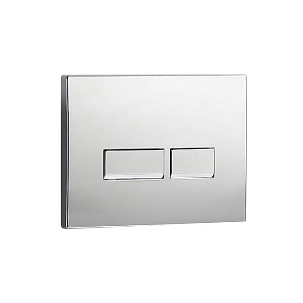 Compact Dual Flush Concealed WC Cistern with Wall Hung Frame with Square Button Chrome Flush & Modern Toilet - Image 3
