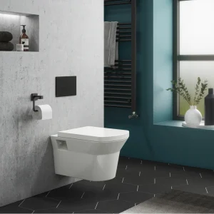 Arezzo Compact Toilet Fixing Frame with Dual Flush Cistern + Modern Toilet