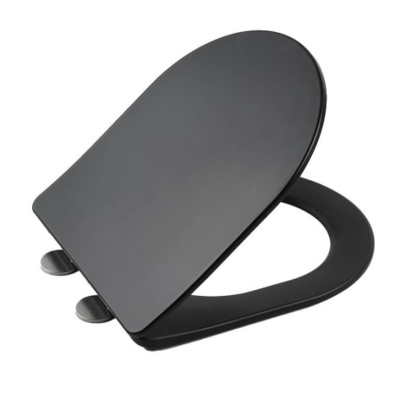 Arezzo Matt Black Complete Wall Hung Toilet Set   Matt Black Flush - Image 9
