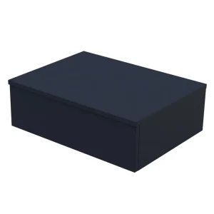 Arezzo Wall Hung Countertop Basin Shelf with Drawer   Matt Blue   600 x 450mm