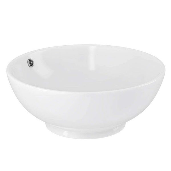 Arezzo Floating Basin Shelf with Drawer   Matt White   600mm inc. Round Basin - Image 4