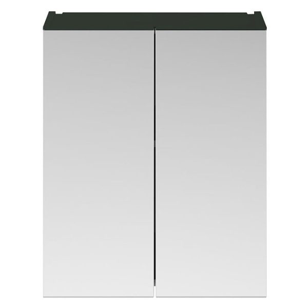 Arezzo 600 Matt Dark Green 2 Door Mirror Cabinet - Image 3