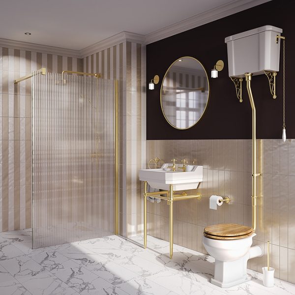 Arezzo Brushed Brass 800mm Round Mirror - Image 2