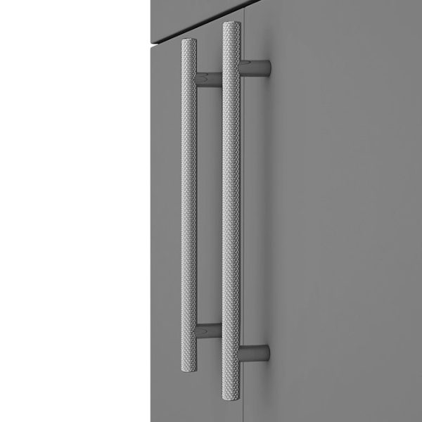 Arezzo Floor Standing Countertop Vanity Unit   Matt Grey   600mm with Industrial Style Chrome Handles - Image 2
