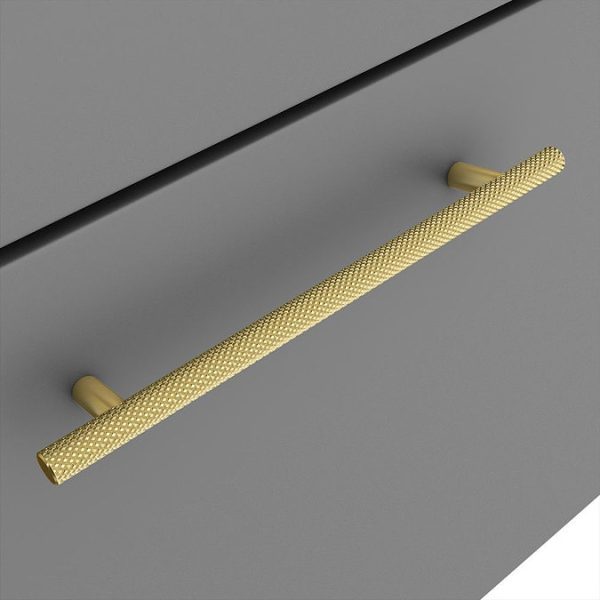 Arezzo Wall Hung Countertop Vanity Unit   Matt Grey   600mm with Industrial Style Brushed Brass Handle - Image 2