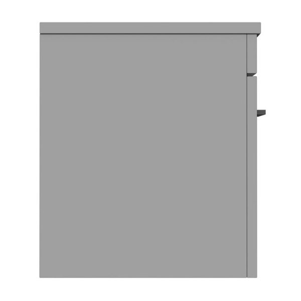 Arezzo Wall Hung Countertop Vanity Unit   Matt Grey   600mm with Matt Black Handle - Image 2