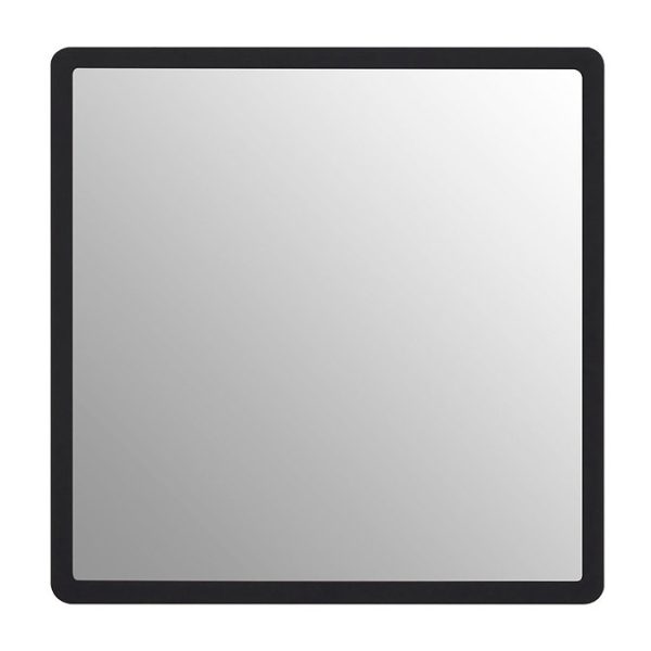 Arezzo Large 540 x 540 Black & Gold Frame Square Wall Mirror - Image 3