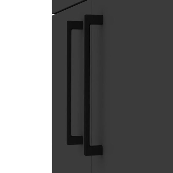 Arezzo 500 Matt Black Floor Standing Vanity Unit with Matt Black Slimline Basin + Handles - Image 3