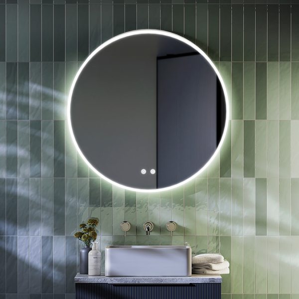 Arezzo 700mm Round LED Illuminated Anti Fog Bathroom Mirror with Bluetooth - Image 5