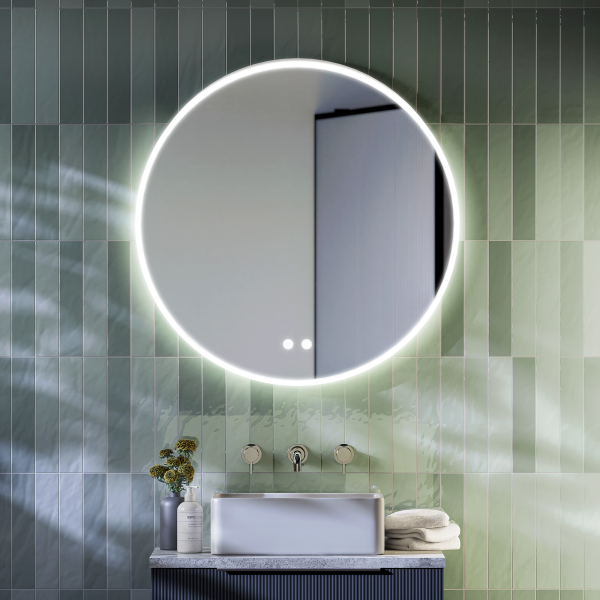 Arezzo 700mm Round LED Illuminated Anti Fog Bathroom Mirror with Bluetooth