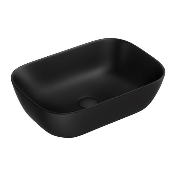 Arezzo Wall Hung Countertop Basin Unit   Pink with Industrial Style Black Handle   600mm inc. Black Basin - Image 4