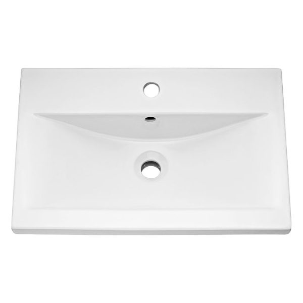 Arezzo Floor Standing Vanity Unit   Rustic Oak   500mm with Brushed Brass Handles - Image 3