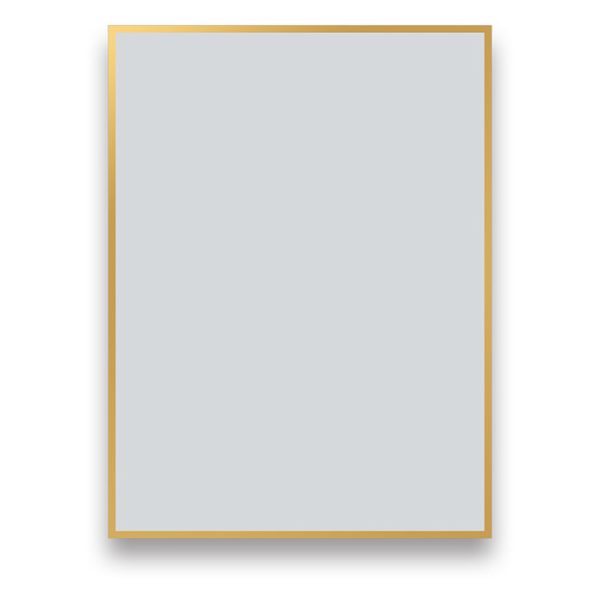 Arezzo Brushed Brass Square Edge Framed Bathroom Mirror   800 x 600mm - Image 2