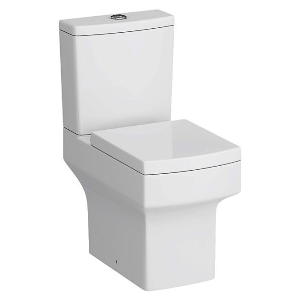 Arezzo Square Close Coupled Toilet + Soft Close Seat - Image 2
