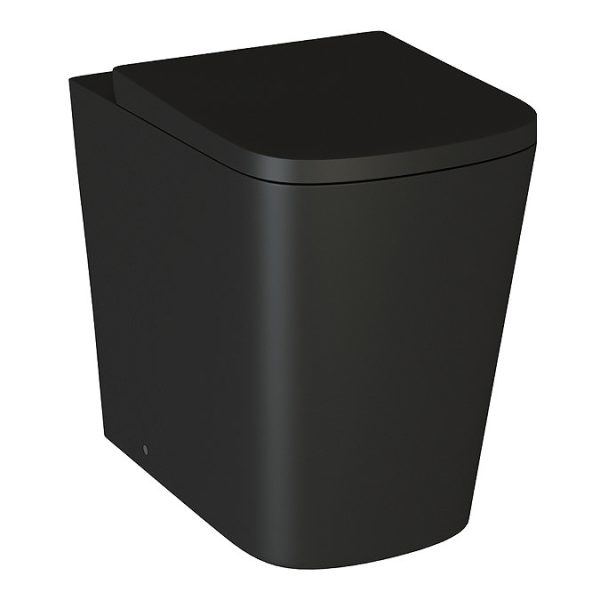 Arezzo Square BTW Rimless Toilet with Soft Close Seat Matt Black - Image 2