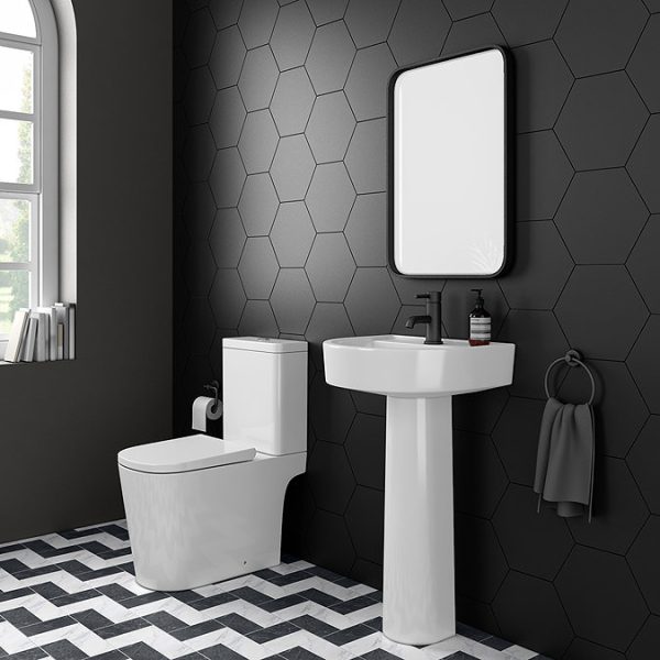 Arezzo Square Short Projection Close Coupled Rimless Toilet - Image 5