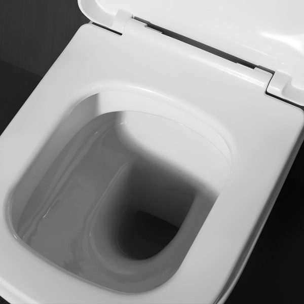 Arezzo Square Wall Hung Rimless Toilet incl. Soft Close Seat - Image 3