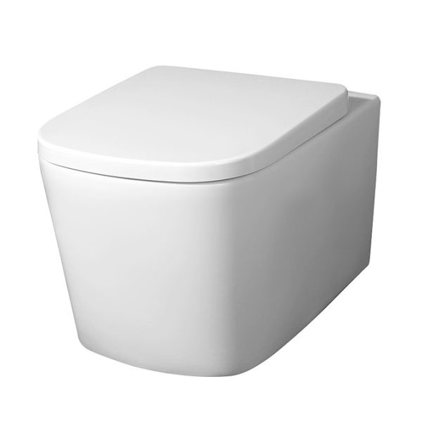Arezzo Square Wall Hung Rimless Toilet incl. Soft Close Seat - Image 5