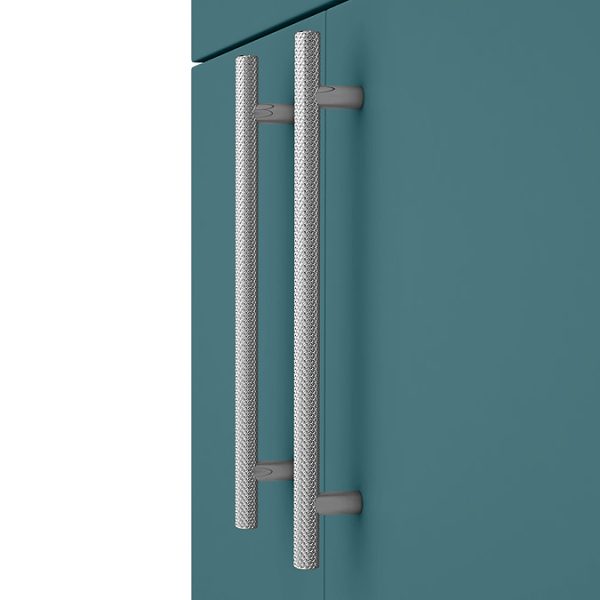 Arezzo Floor Standing Vanity Unit   Matt Teal Green   500mm with Industrial Style Chrome Handles - Image 2