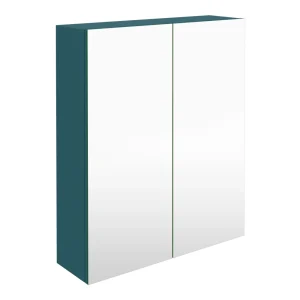 Arezzo 600 Matt Teal Green 2 Door Mirror Cabinet