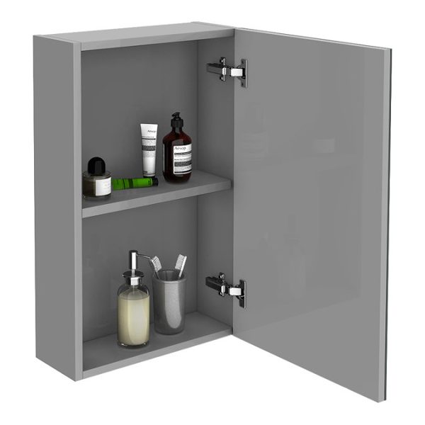 Brooklyn 450mm Grey Mist Bathroom Mirror Unit - Image 2