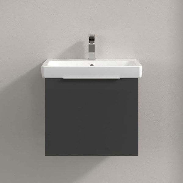Villeroy and Boch Architectura 600mm Wall Hung Vanity Unit & Basin   Grey - Image 3