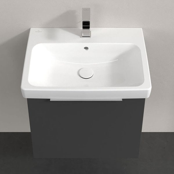Villeroy and Boch Architectura 600mm Wall Hung Vanity Unit & Basin   Grey - Image 4