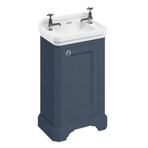 Burlington Freestanding Cloakroom Vanity Unit & Basin   Blue