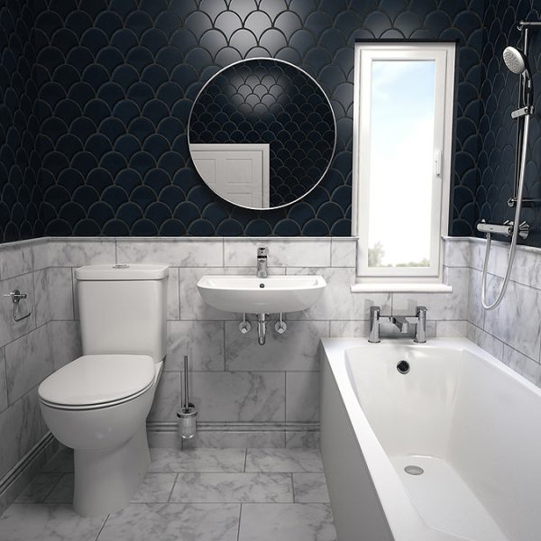 Grohe Bau Rimless Close Coupled Toilet with Soft Close Seat (Bottom Inlet) - Image 7