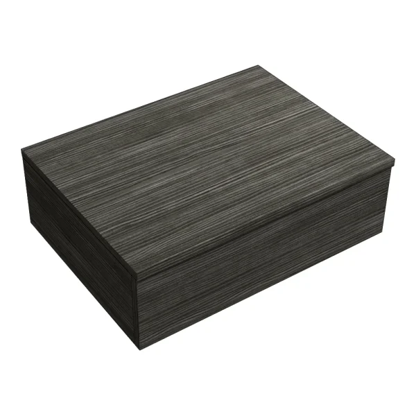 Brooklyn Wall Hung Countertop Basin Shelf with Drawer   Black   600 x 450mm