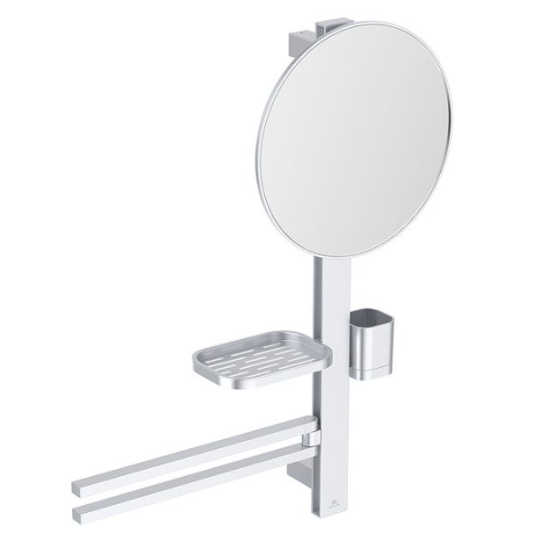 Ideal Standard Alu+ Silver 320mm Mirror & Beauty Bar - Image 2