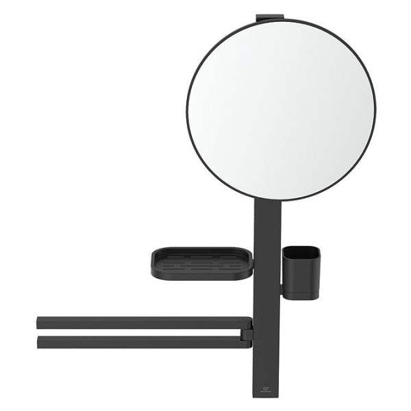 Ideal Standard Alu+ Silk Black 320mm Mirror & Beauty Bar - Image 3