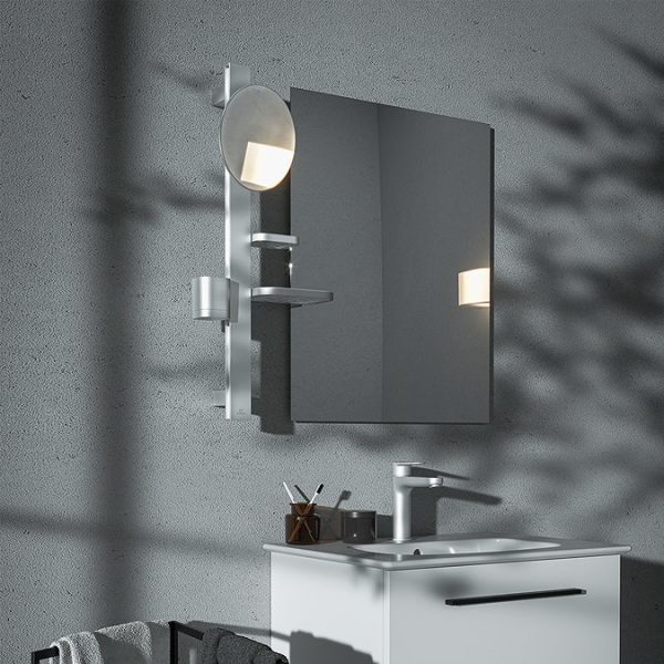 Ideal Standard Alu+ Silver 200mm Mirror & Beauty Bar - Image 2